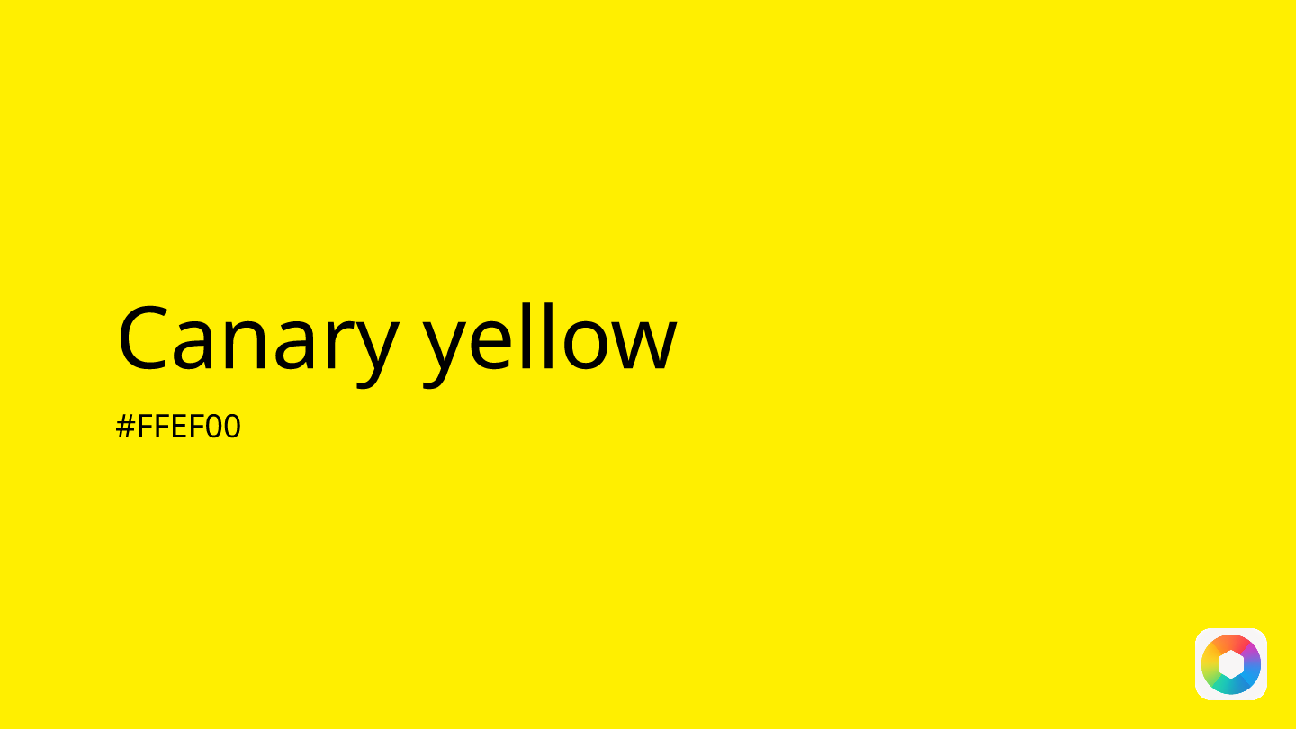 Canary yellow