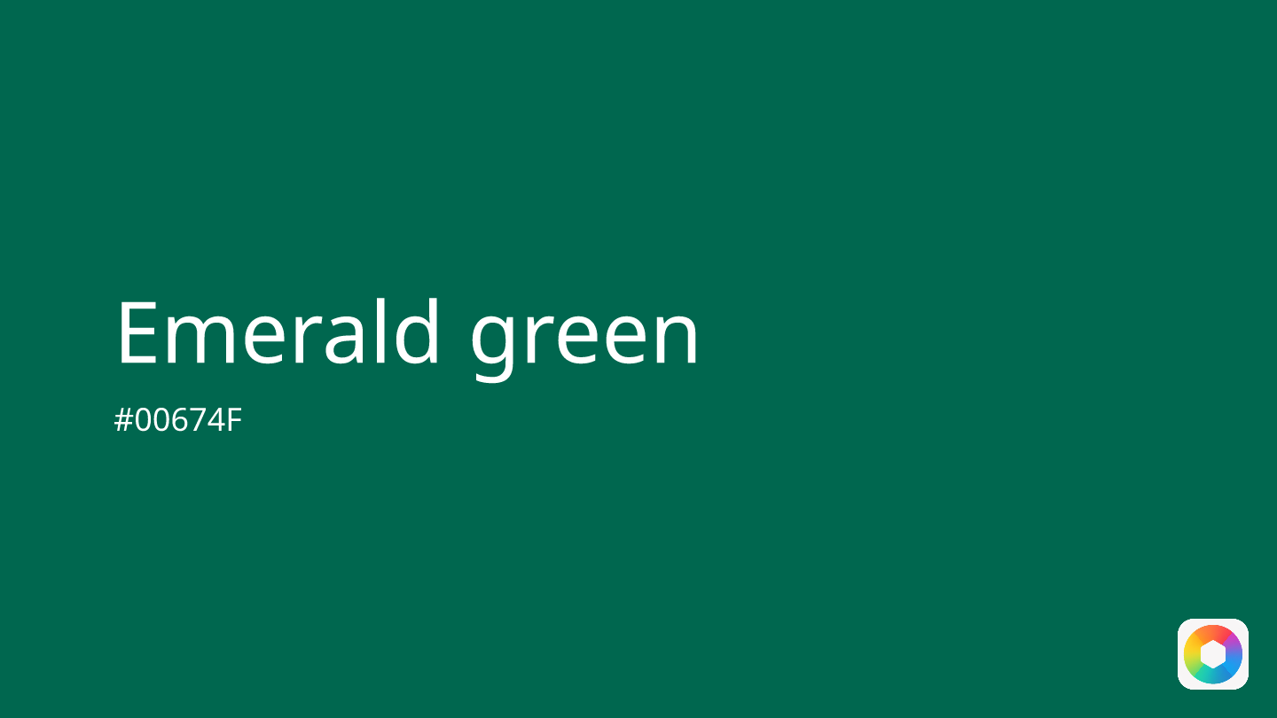 Emerald green
