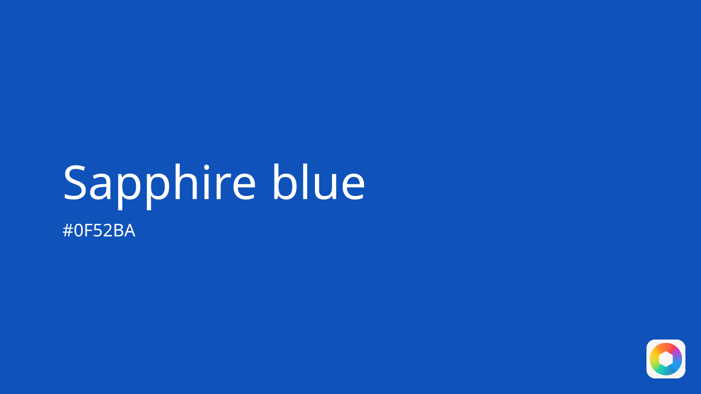 Sapphire blue