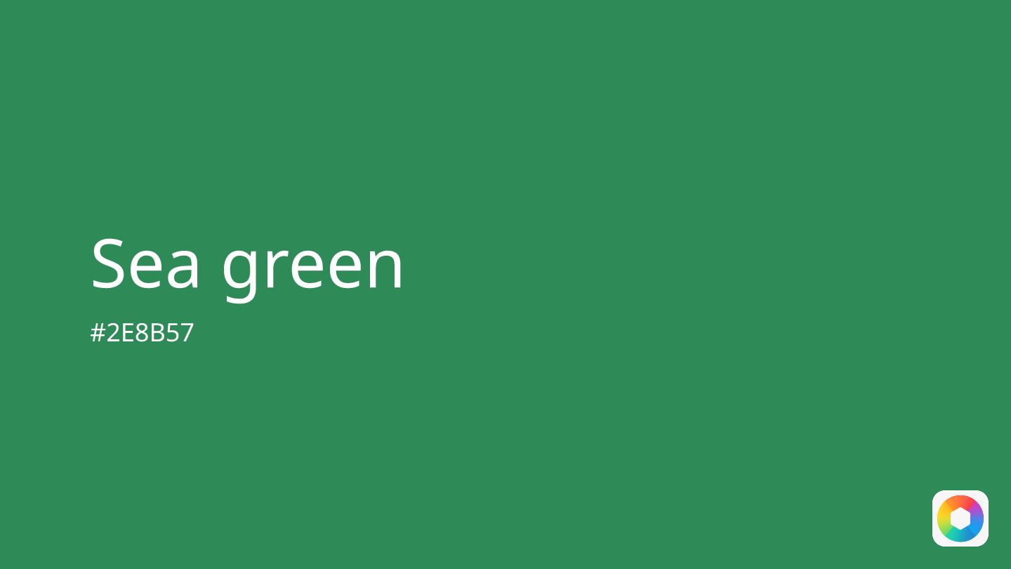 Sea green